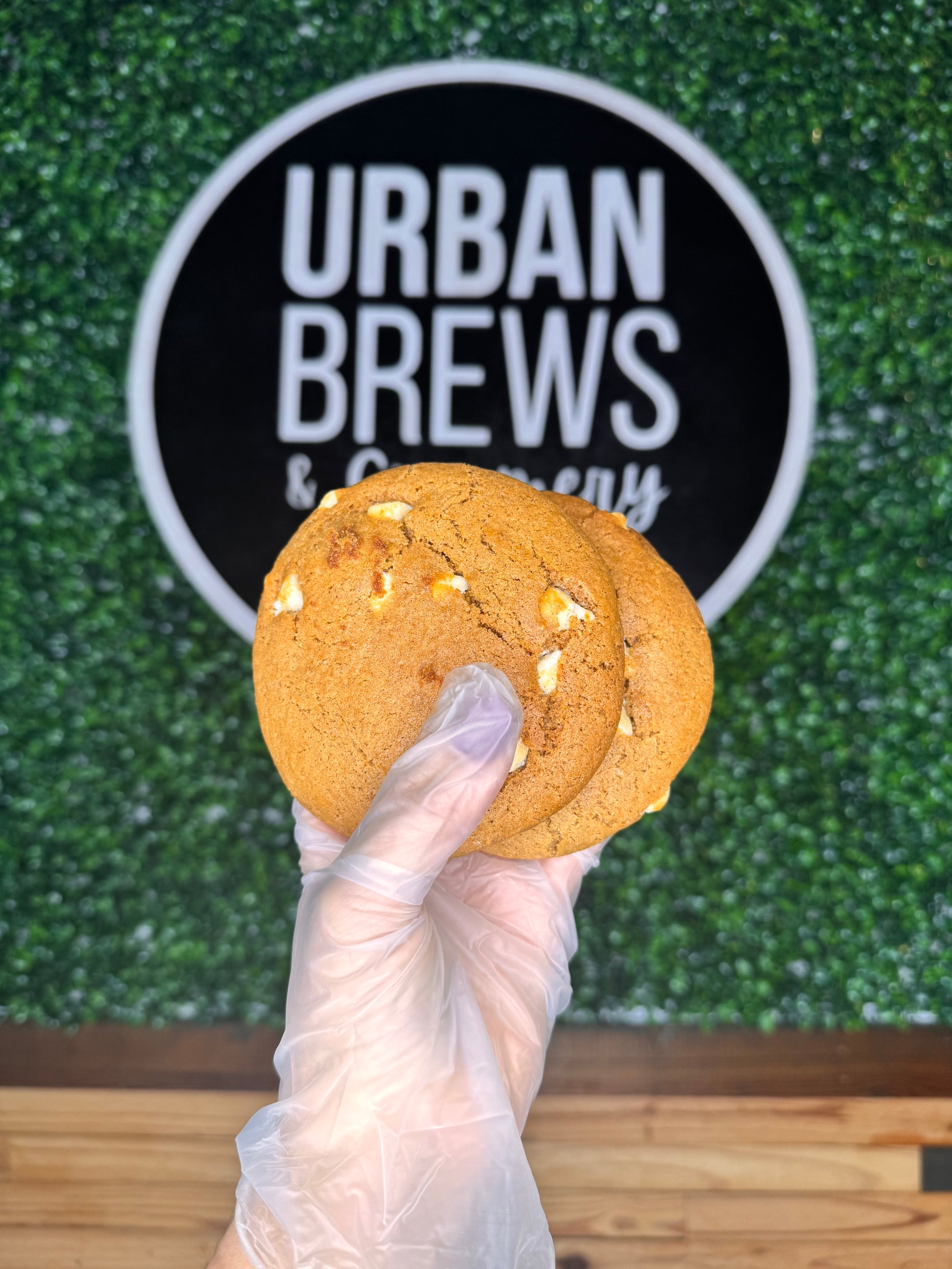 white chocolate pumpkin cookie